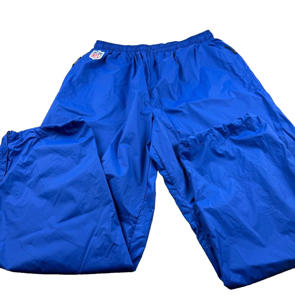 Nike NFL On Field Storm Fit Rain Pants Men's XL Blue Waterproof Zip Leg USA Made